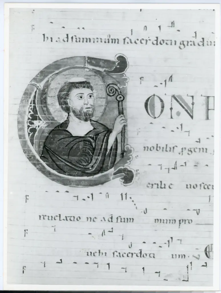Universit&agrave; di Pisa. Dipartimento di Storia delle Arti , Anonimo italiano - sec. XII, inizio - Lucca, Biblioteca Capitolare Feliniana, Ms. 603, f. 138r, particolare , fronte