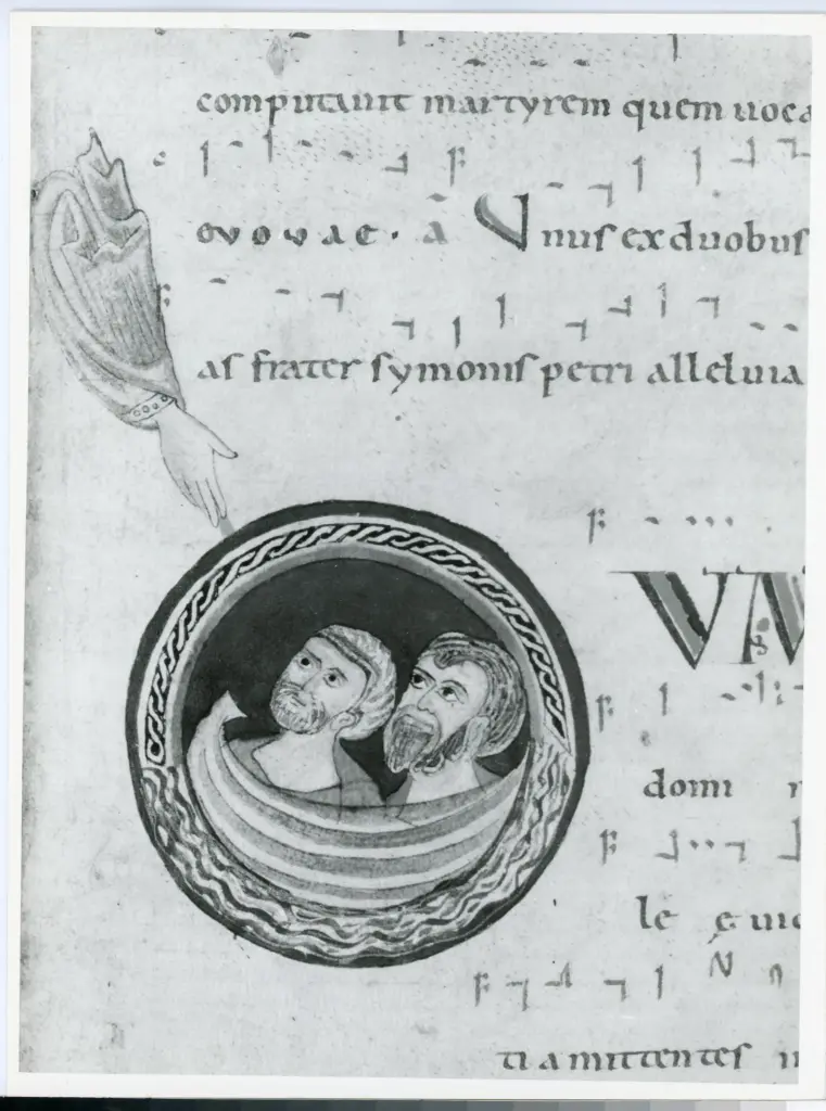 Universit&agrave; di Pisa. Dipartimento di Storia delle Arti , Anonimo italiano - sec. XII, inizio - Lucca, Biblioteca Capitolare Feliniana, Ms. 603, f. 135r, particolare , fronte