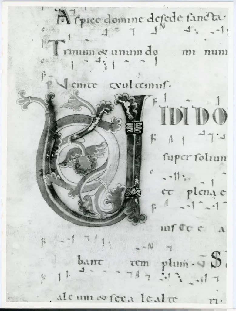 Università di Pisa. Dipartimento di Storia delle Arti , Anonimo italiano - sec. XII, inizio - Lucca, Biblioteca Capitolare Feliniana, Ms. 603, f. 128v, particolare , fronte