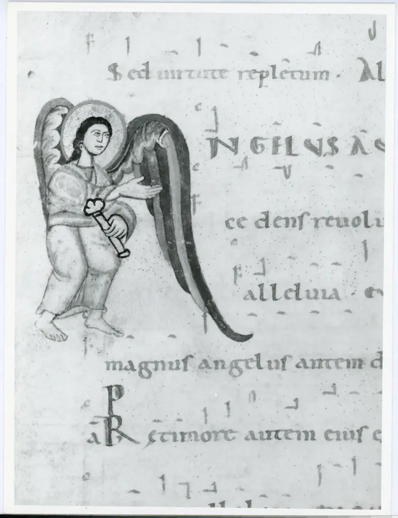 Università di Pisa. Dipartimento di Storia delle Arti , Anonimo italiano - sec. XII, inizio - Lucca, Biblioteca Capitolare Feliniana, Ms. 603, f. 89r, particolare , fronte