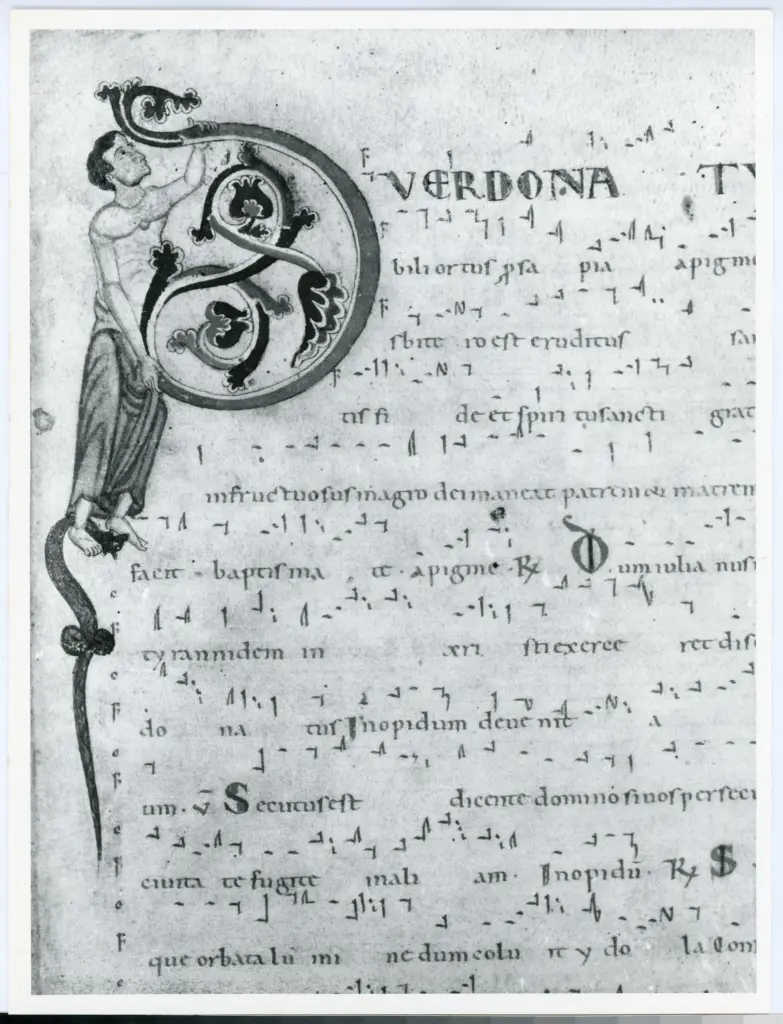 Universit&agrave; di Pisa. Dipartimento di Storia delle Arti , Anonimo italiano - sec. XII, inizio - Lucca, Biblioteca Capitolare Feliniana, Ms. 603, f. 187r, particolare , fronte