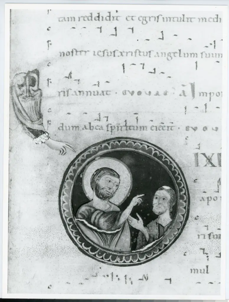 Università di Pisa. Dipartimento di Storia delle Arti , Anonimo italiano - sec. XII, inizio - Lucca, Biblioteca Capitolare Feliniana, Ms. 603, f. 179r, particolare , fronte