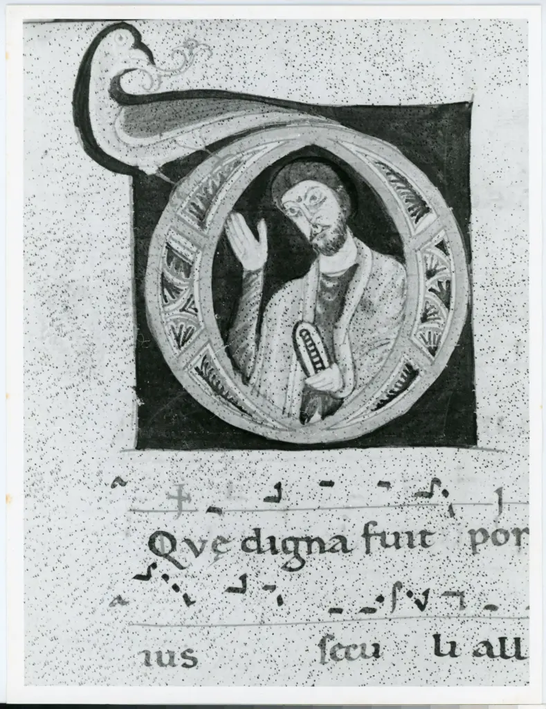 Università di Pisa. Dipartimento di Storia delle Arti , Anonimo italiano - sec. XII, metà - Lucca, Biblioteca Capitolare Feliniana, Ms. 601, f. 198v, particolare , fronte