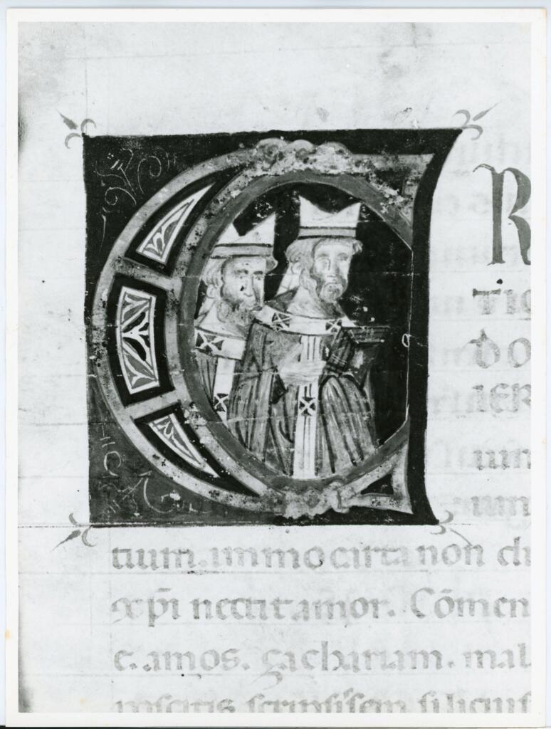 Marco di Berlinghiero , Iniziale C, Iniziale abitata, Motivi decorativi geometrici, I vescovi Cromazio ed Eliodoro
