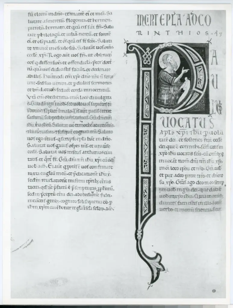 Universit&agrave; di Pisa. Dipartimento di Storia delle Arti , Marco di Berlinghiero - sec. XIII, met&agrave; - Lucca, Biblioteca Capitolare Feliniana, Ms. 1, f. 239v, particolare , fronte