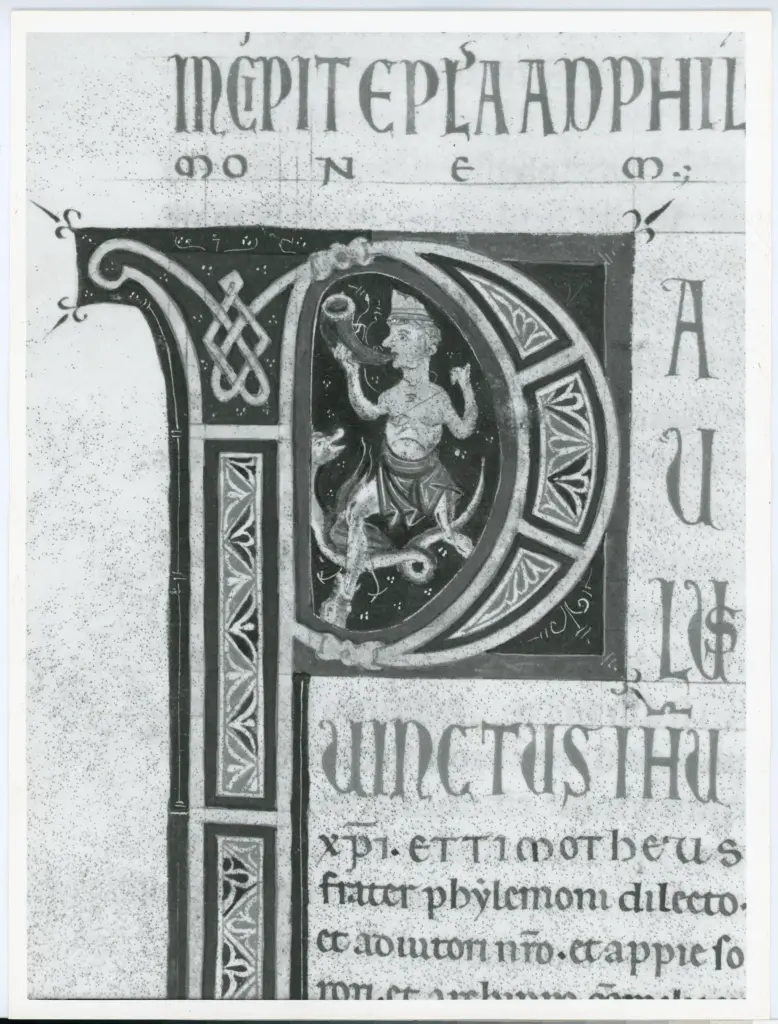 Università di Pisa. Dipartimento di Storia delle Arti , Marco di Berlinghiero - sec. XIII, metà - Lucca, Biblioteca Capitolare Feliniana, Ms. 1, f. 260v, particolare , fronte