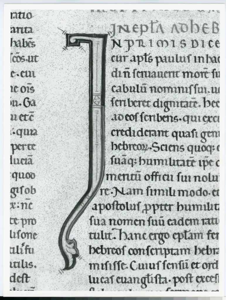 Università di Pisa. Dipartimento di Storia delle Arti , Marco di Berlinghiero - sec. XIII, metà - Lucca, Biblioteca Capitolare Feliniana, Ms. 1, f. 260v, particolare , fronte