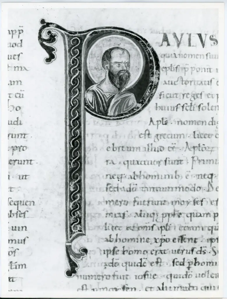 Universit&agrave; di Pisa. Dipartimento di Storia delle Arti , Anonimo italiano - sec. XI, ultimo quarto - Lucca, Biblioteca Capitolare Feliniana, Ms. Passionario C, f. 56r, particolare , fronte