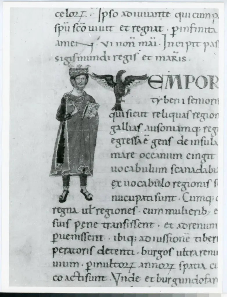 Universit&agrave; di Pisa. Dipartimento di Storia delle Arti , Anonimo italiano - sec. XI, ultimo quarto - Lucca, Biblioteca Capitolare Feliniana, Ms. Passionario C, f. 128v, particolare , fronte