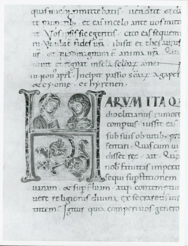 Università di Pisa. Dipartimento di Storia delle Arti , Anonimo italiano sec. XI - sec. XI, ultimo quarto - Lucca, Biblioteca Capitolare Feliniana, Ms. Passionario C, f. 109r , fronte