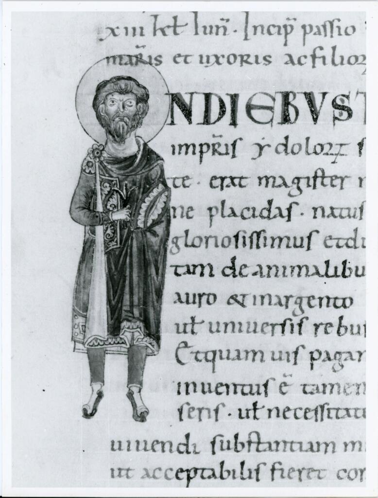 Università di Pisa. Dipartimento di Storia delle Arti , Anonimo italiano - sec. XI, ultimo quarto - Lucca, Biblioteca Capitolare Feliniana, Ms. Passionario C, f. 149v, particolar , fronte