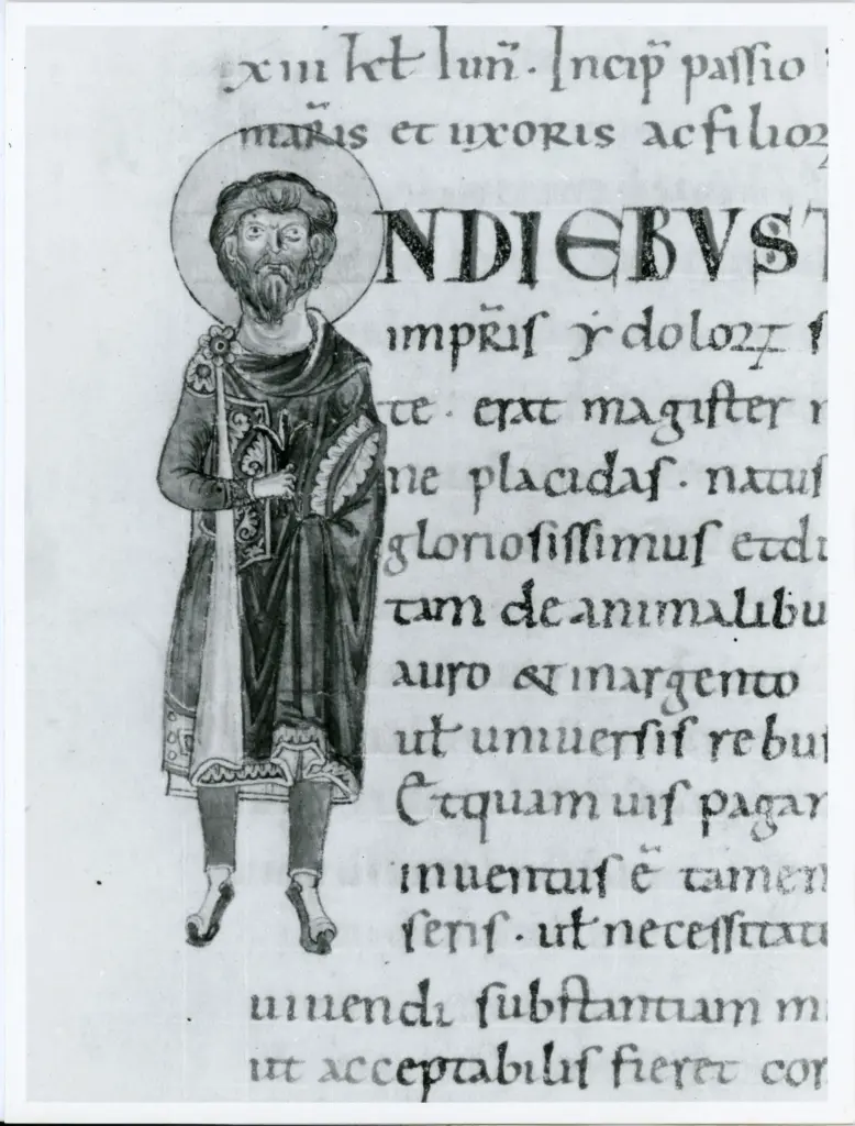 Universit&agrave; di Pisa. Dipartimento di Storia delle Arti , Anonimo italiano - sec. XI, ultimo quarto - Lucca, Biblioteca Capitolare Feliniana, Ms. Passionario C, f. 149v, particolar , fronte