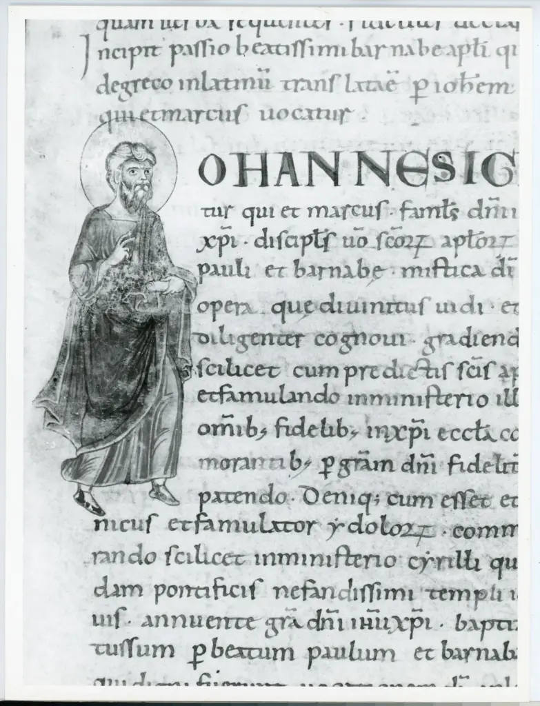 Università di Pisa. Dipartimento di Storia delle Arti , Anonimo italiano - sec. XI, ultimo quarto - Lucca, Biblioteca Capitolare Feliniana, Ms. Passionario C, f. 171r, particolare , fronte