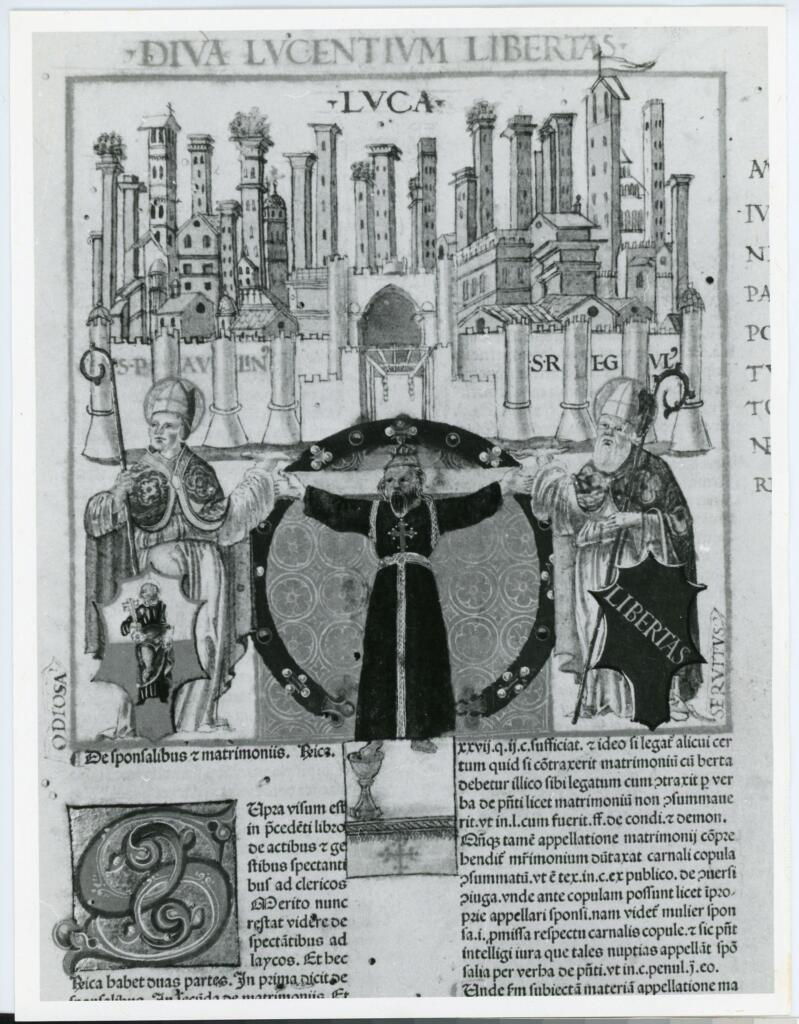 Università di Pisa. Dipartimento di Storia delle Arti , Anonimo italiano - post 1477 - Lucca, Biblioteca Capitolare Feliniana, Ms. 157, f. 2r, intero , fronte