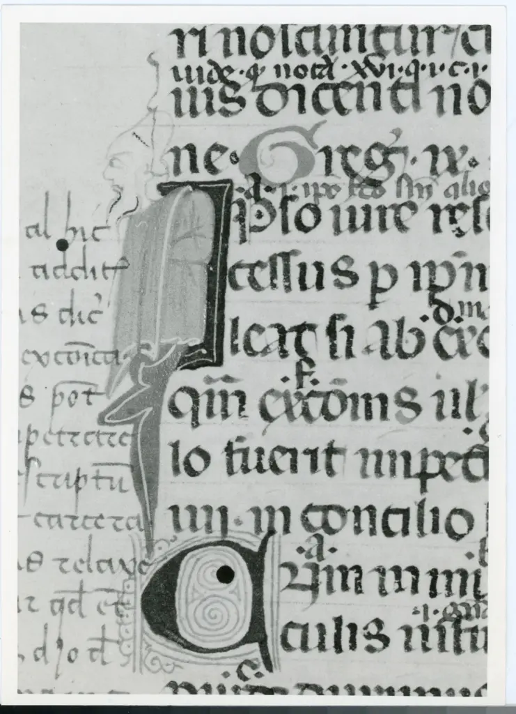 Università di Pisa. Dipartimento di Storia delle Arti , Anonimo italiano - sec. XIV, inizio - Lucca, Biblioteca Capitolare Feliniana, Ms. 143, f. 4v, particolare , fronte