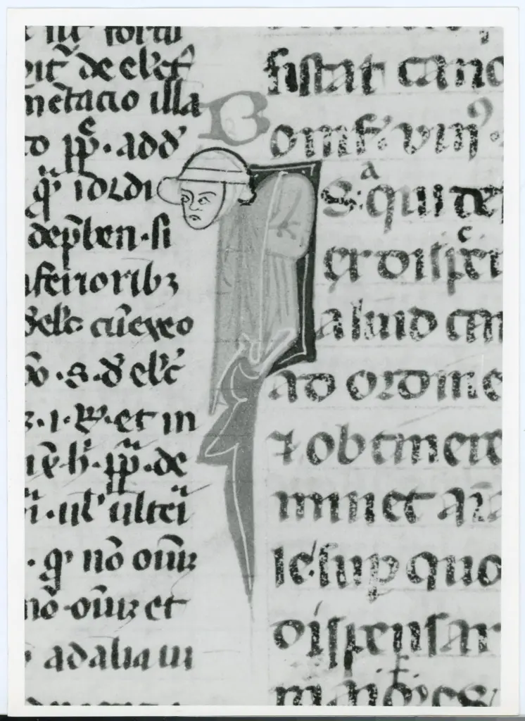 Università di Pisa. Dipartimento di Storia delle Arti , Anonimo italiano - sec. XIV, inizio - Lucca, Biblioteca Capitolare Feliniana, Ms. 143, f. 30v, particolare , fronte