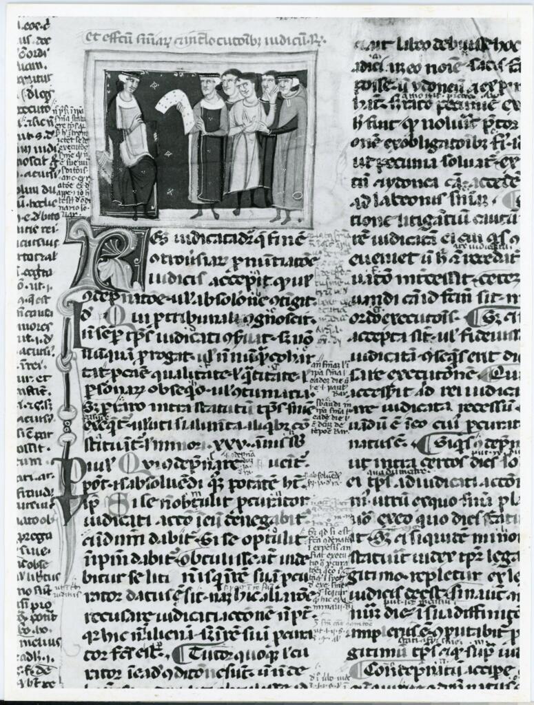 Università di Pisa. Dipartimento di Storia delle Arti , Anonimo italiano - sec. XIII/ XIV - Lucca, Biblioteca Capitolare Feliniana, Ms. 317, f. 77r, particolare , fronte
