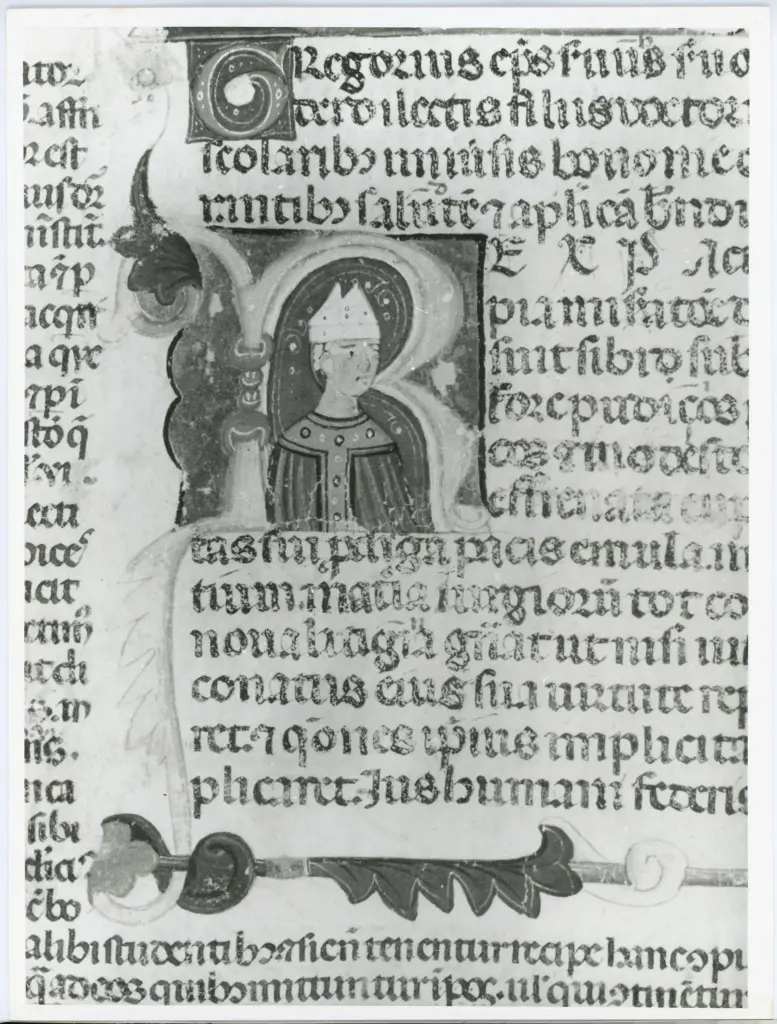 Universit&agrave; di Pisa. Dipartimento di Storia delle Arti , Anonimo italiano - sec. XIII/ XIV - Lucca, Biblioteca Capitolare Feliniana, Ms. 287, f. 3v, particolare , fronte