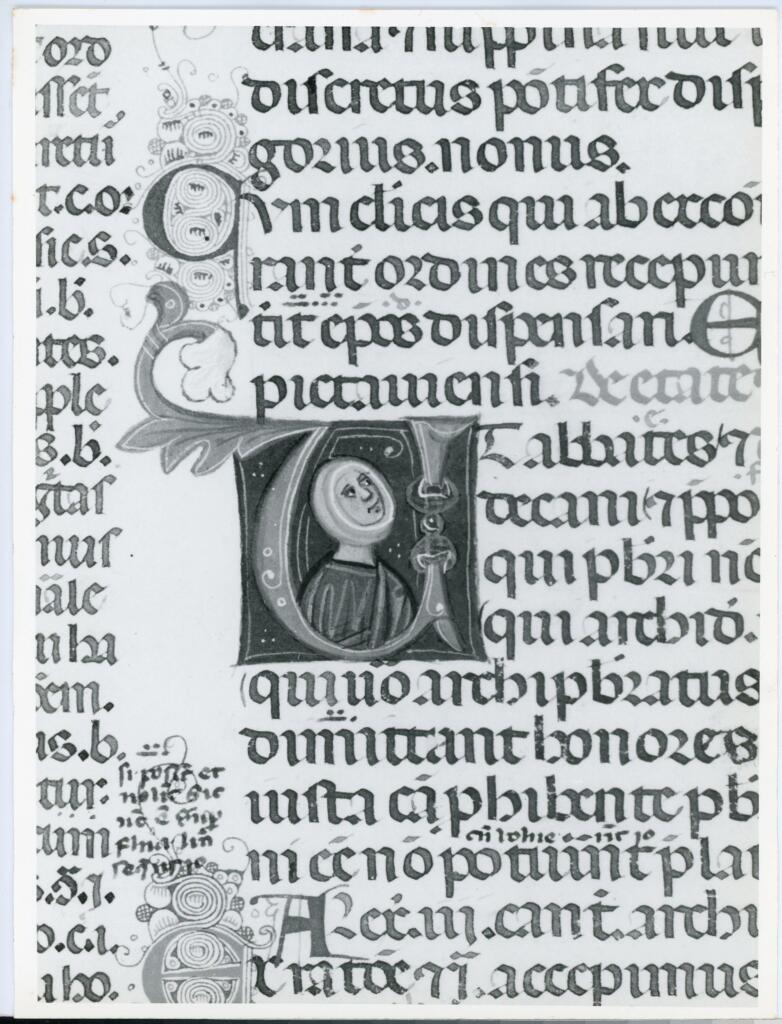 Università di Pisa. Dipartimento di Storia delle Arti , Anonimo italiano - sec. XIII/ XIV - Lucca, Biblioteca Capitolare Feliniana, Ms. 287, f. 31r, particolare , fronte