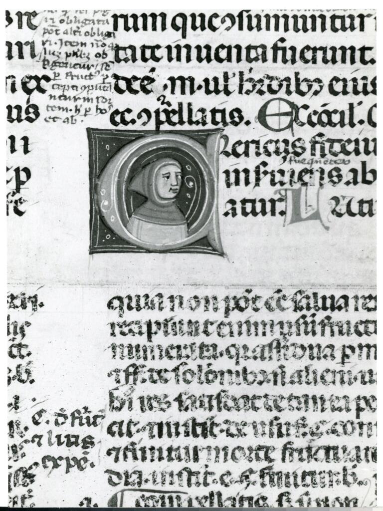 Università di Pisa. Dipartimento di Storia delle Arti , Anonimo italiano - sec. XIII/ XIV - Lucca, Biblioteca Capitolare Feliniana, Ms. 287, f. 118r, particolare , fronte