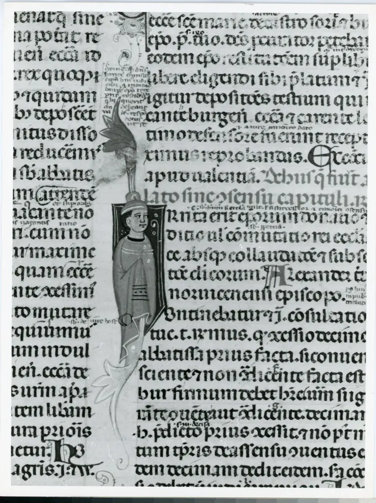 Universit&agrave; di Pisa. Dipartimento di Storia delle Arti , Anonimo italiano - sec. XIII/ XIV - Lucca, Biblioteca Capitolare Feliniana, Ms. 287, f. 112r, particolare , fronte
