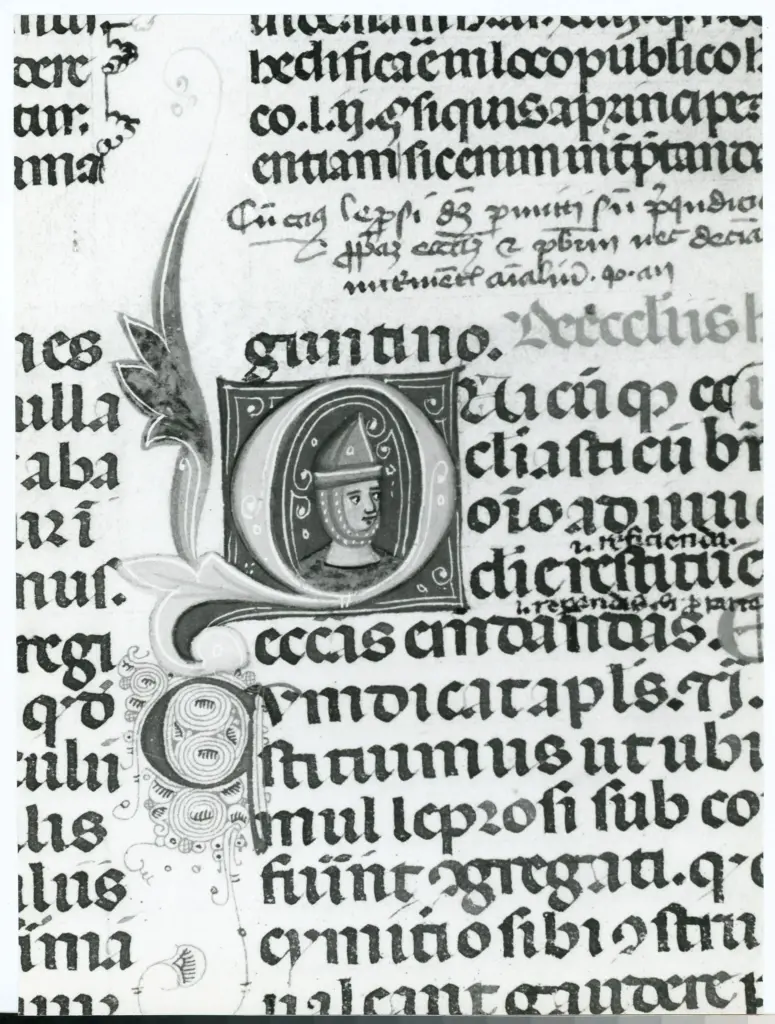 Universit&agrave; di Pisa. Dipartimento di Storia delle Arti , Anonimo italiano - sec. XIII/ XIV - Lucca, Biblioteca Capitolare Feliniana, Ms. 287, f. 151r, particolare , fronte
