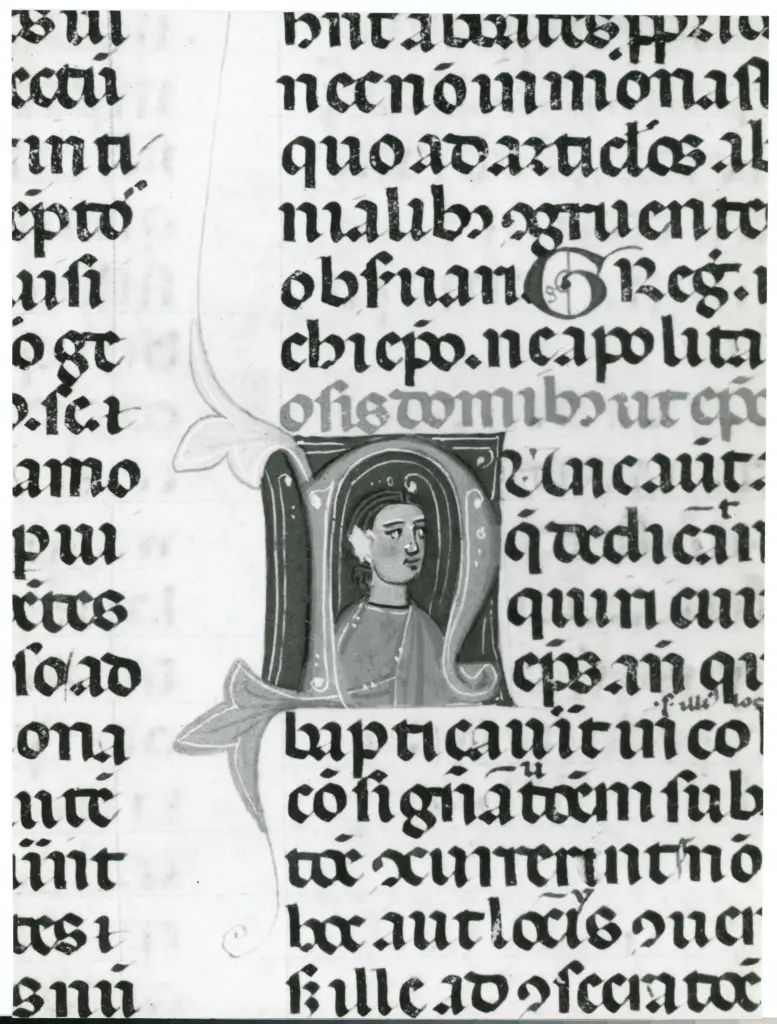 Universit&agrave; di Pisa. Dipartimento di Storia delle Arti , Anonimo italiano - sec. XIII/ XIV - Lucca, Biblioteca Capitolare Feliniana, Ms. 287, f. 138r, particolare , fronte