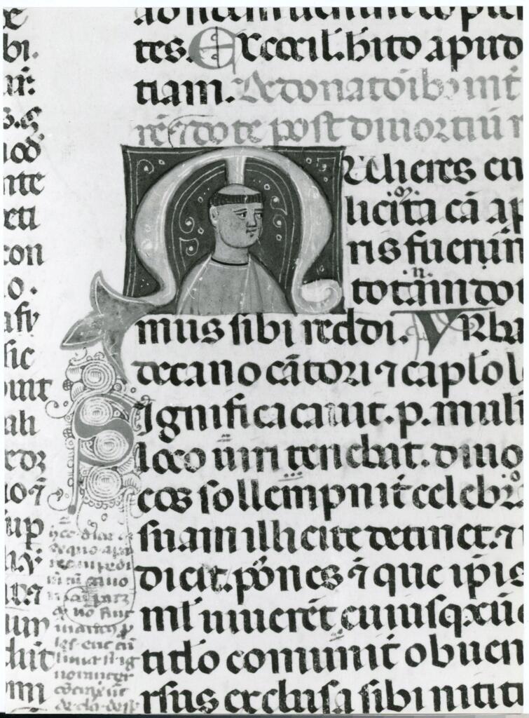 Università di Pisa. Dipartimento di Storia delle Arti , Anonimo italiano - sec. XIII/ XIV - Lucca, Biblioteca Capitolare Feliniana, Ms. 287, f. 170r, particolare , fronte