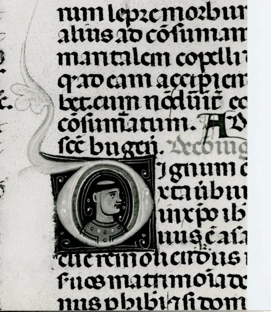 Università di Pisa. Dipartimento di Storia delle Arti , Anonimo italiano - sec. XIII/ XIV - Lucca, Biblioteca Capitolare Feliniana, Ms. 287, f. 287, f. 161r, particolare , fronte