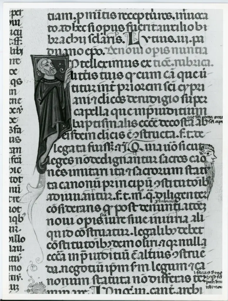 Universit&agrave; di Pisa. Dipartimento di Storia delle Arti , Anonimo italiano - sec. XIII/ XIV - Lucca, Biblioteca Capitolare Feliniana, Ms. 287, f. 199r, particolare , fronte