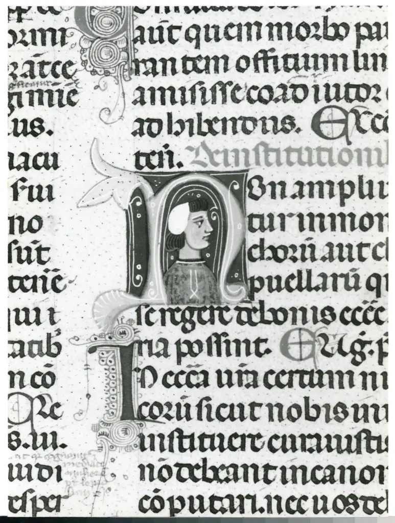 Universit&agrave; di Pisa. Dipartimento di Storia delle Arti , Anonimo italiano - sec. XIII/ XIV - Lucca, Biblioteca Capitolare Feliniana, Ms. 287, f. 2r, particolare , fronte