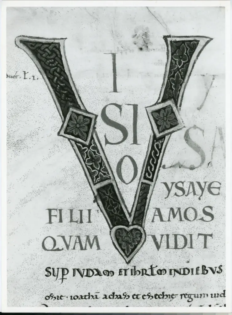 Universit&agrave; di Pisa. Dipartimento di Storia delle Arti , Anonimo italiano - sec. XI, fine - Lucca, Biblioteca Capitolare Feliniana, Ms. 2, f. 94v, particolare , fronte