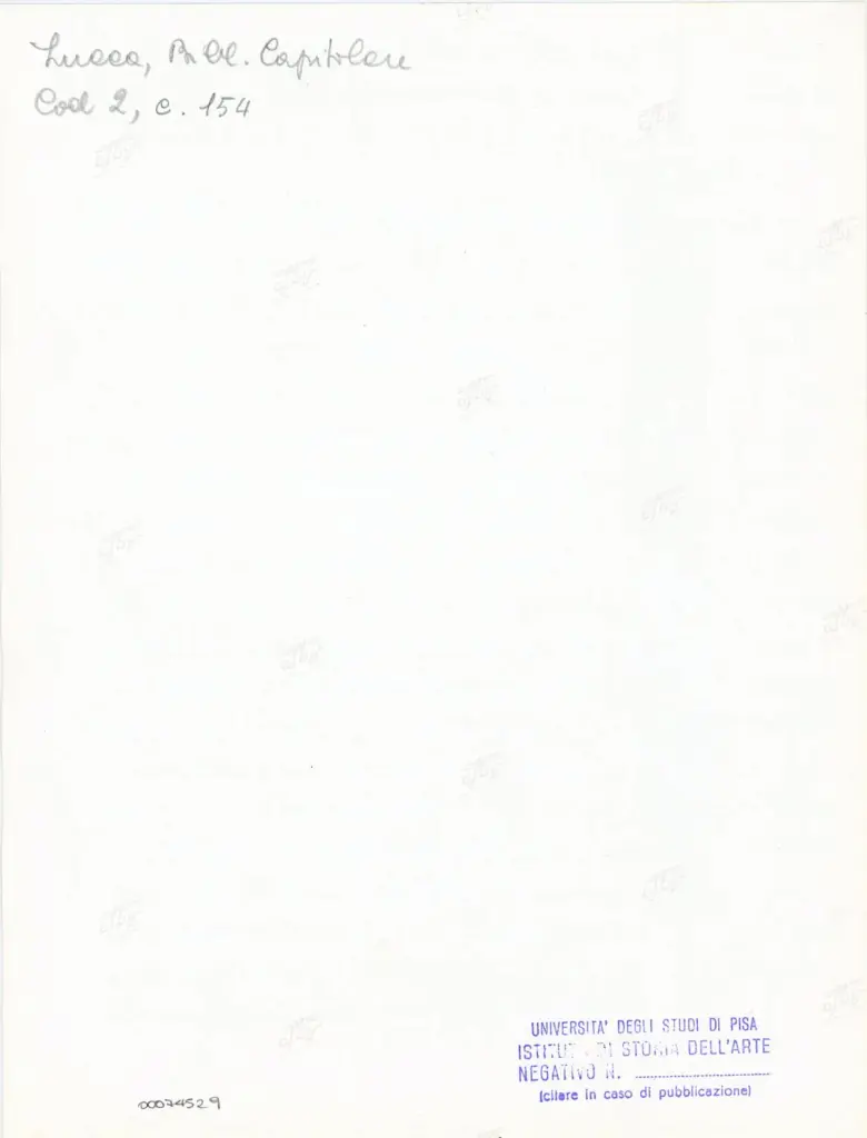 Universit&agrave; di Pisa. Dipartimento di Storia delle Arti , Anonimo italiano - sec. XI, fine - Lucca, Biblioteca Capitolare Feliniana, Ms. 2, f. 154r, particolare , retro
