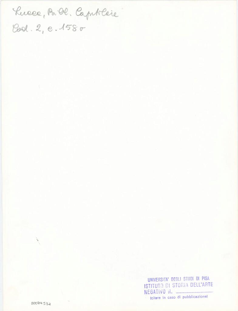 Università di Pisa. Dipartimento di Storia delle Arti , Anonimo italiano - sec. XI, fine - Lucca, Biblioteca Capitolare Feliniana, Ms. 2, f. 158v, particolare , retro
