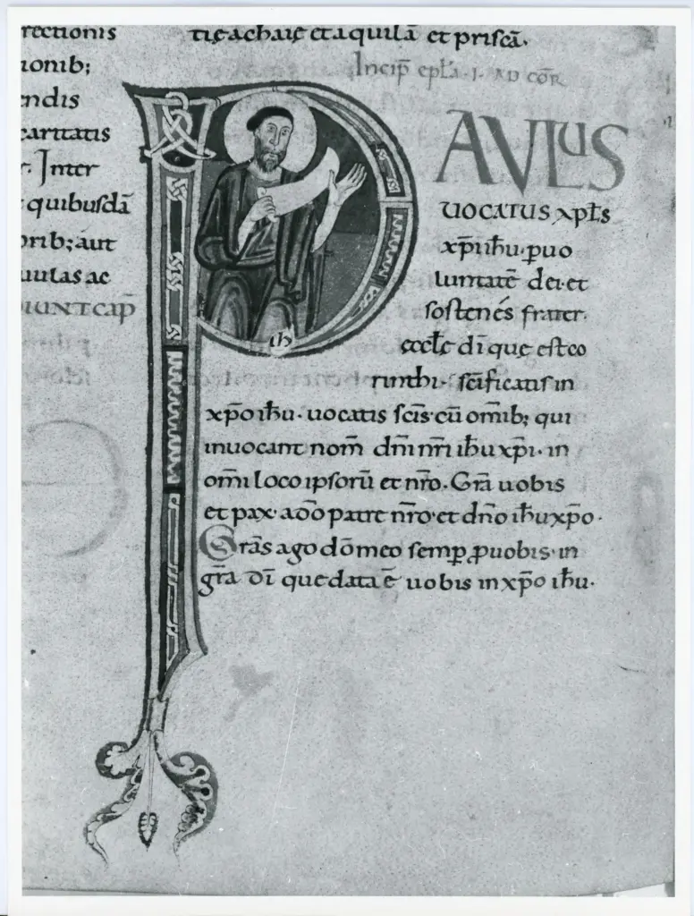 Universit&agrave; di Pisa. Dipartimento di Storia delle Arti , Anonimo italiano - sec. XI, fine - Lucca, Biblioteca Capitolare Feliniana, Ms. 2, f. 179v, particolare , fronte