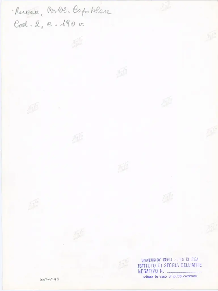 Universit&agrave; di Pisa. Dipartimento di Storia delle Arti , Anonimo italiano - sec. XI, fine - Lucca, Biblioteca Capitolare Feliniana, Ms. 2, f. 140v, particolare , retro