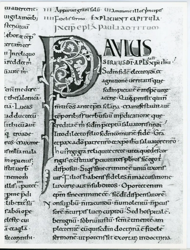 Università di Pisa. Dipartimento di Storia delle Arti , Anonimo italiano - sec. XI, fine - Lucca, Biblioteca Capitolare Feliniana, Ms. 2, f. 196r, particolare , fronte