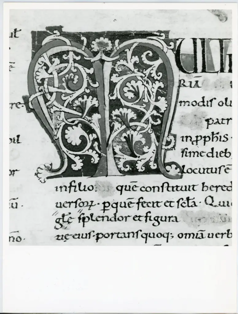 Universit&agrave; di Pisa. Dipartimento di Storia delle Arti , Anonimo italiano - sec. XI, fine - Lucca, Biblioteca Capitolare Feliniana, Ms. 2, f. 197r, particolare , fronte