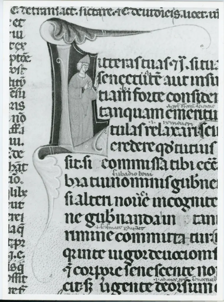 Universit&agrave; di Pisa. Dipartimento di Storia delle Arti , Anonimo italiano - sec. XIII, ultimo quarto - Lucca, Biblioteca Capitolare Feliniana, Ms. 137, f. 33r, particolare , fronte