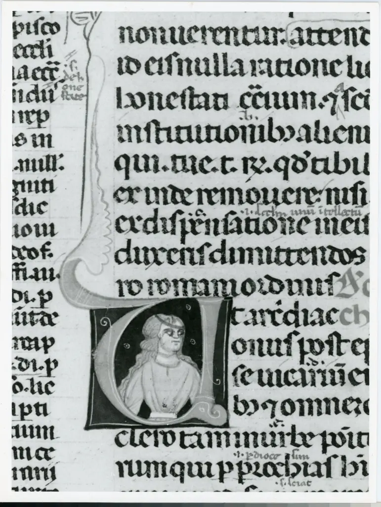 Universit&agrave; di Pisa. Dipartimento di Storia delle Arti , Anonimo italiano - sec. XIII, ultimo quarto - Lucca, Biblioteca Capitolare Feliniana, Ms. 137, f. 47r, particolare , fronte