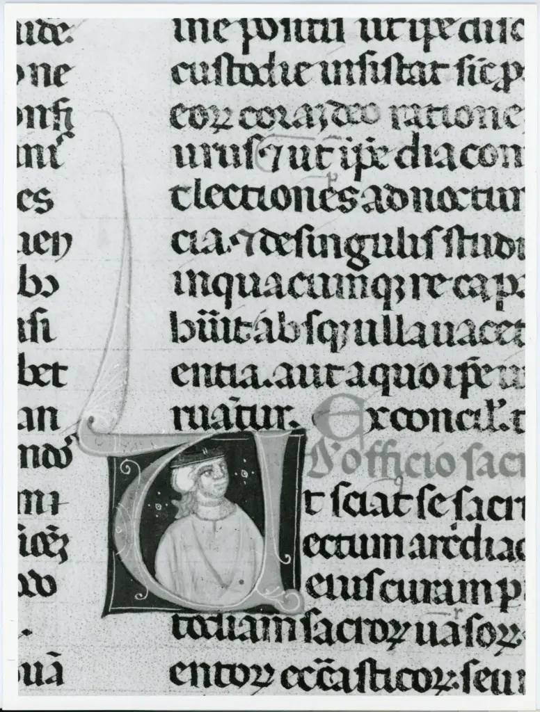 Universit&agrave; di Pisa. Dipartimento di Storia delle Arti , Anonimo italiano - sec. XIII, ultimo quarto - Lucca, Biblioteca Capitolare Feliniana, Ms. 137, f. 48v, particolare , fronte