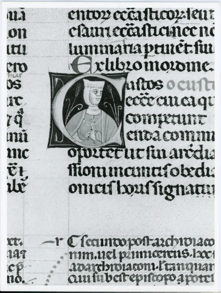 Università di Pisa. Dipartimento di Storia delle Arti , Anonimo italiano - sec. XIII, ultimo quarto - Lucca, Biblioteca Capitolare Feliniana, Ms. 137, f. 48v, particolare , fronte