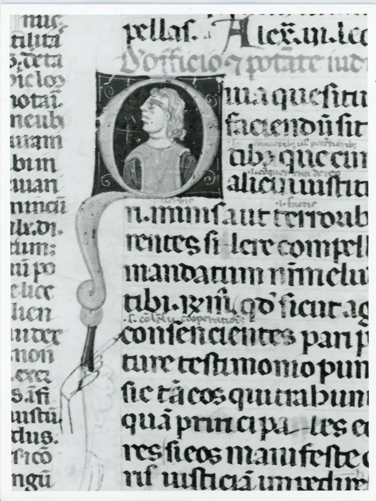 Universit&agrave; di Pisa. Dipartimento di Storia delle Arti , Anonimo italiano - sec. XIII, ultimo quarto - Lucca, Biblioteca Capitolare Feliniana, Ms. 137, f. 49v, particolare , fronte