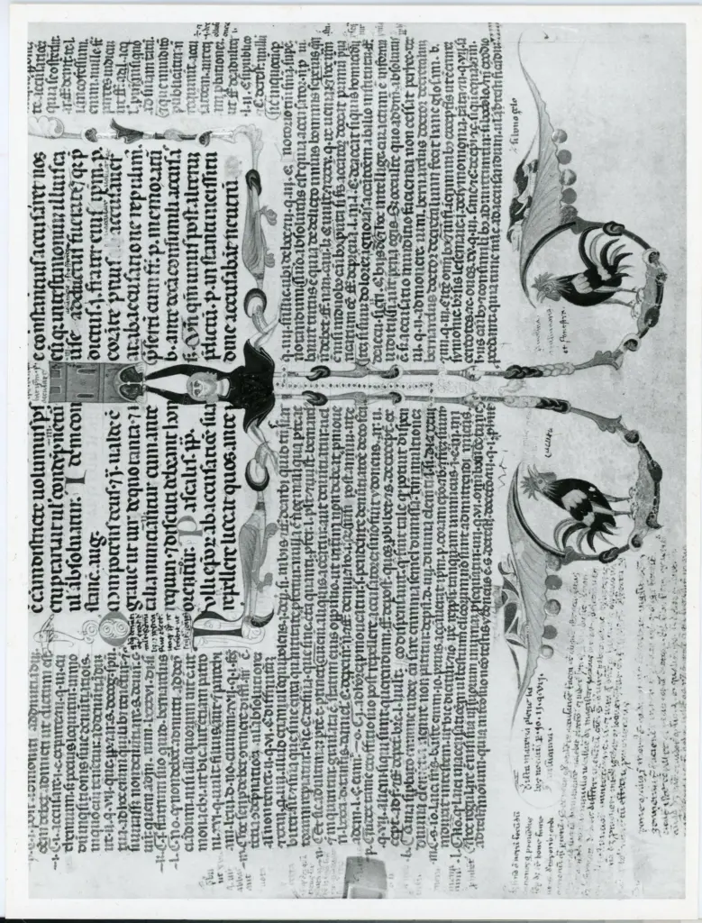 Università di Pisa. Dipartimento di Storia delle Arti , Anonimo italiano - sec. XIII, ultimo quarto - Lucca, Biblioteca Capitolare Feliniana, Ms. 137, f. 223v, particolare , fronte