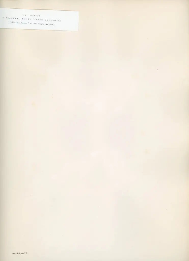 Anonimo , La Trinité/ Miniature, école ganto-brugeoise/ (Collection Mayer Van den Berg, Anvers.) , retro