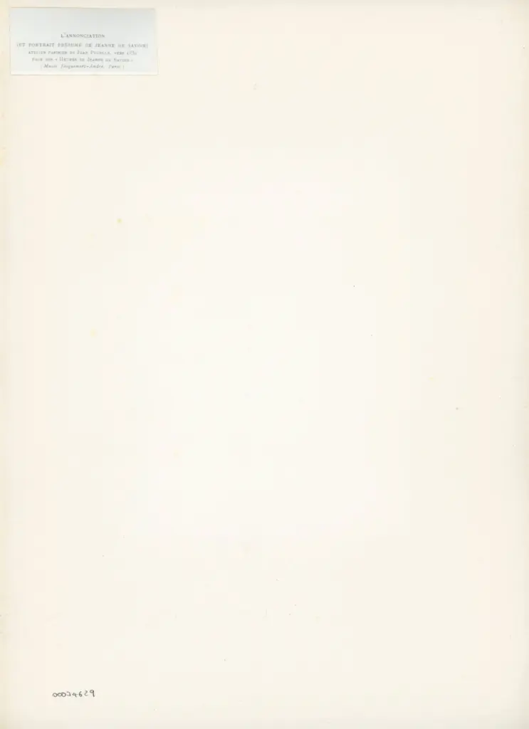 Anonimo , L'Annonciation - (et portrait pr&eacute;sum&eacute; de Jeanne de Savoie) - atelier parisien de Jean Pucelle, vers 1330 - page des &laquo; Heures de Jeanne de Savoie &raquo; - (Mus&eacute;e Jacquemart-Andr&eacute;, Paris.) , fronte