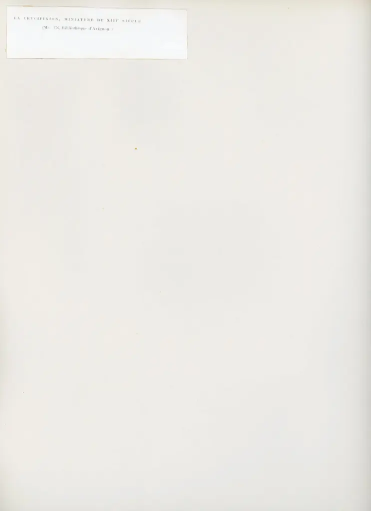 Anonimo , La crucifixion, miniature du XIIIe si&egrave;cle/ (Ms. 176, Biblioth&egrave;que d'Avignon.) , retro