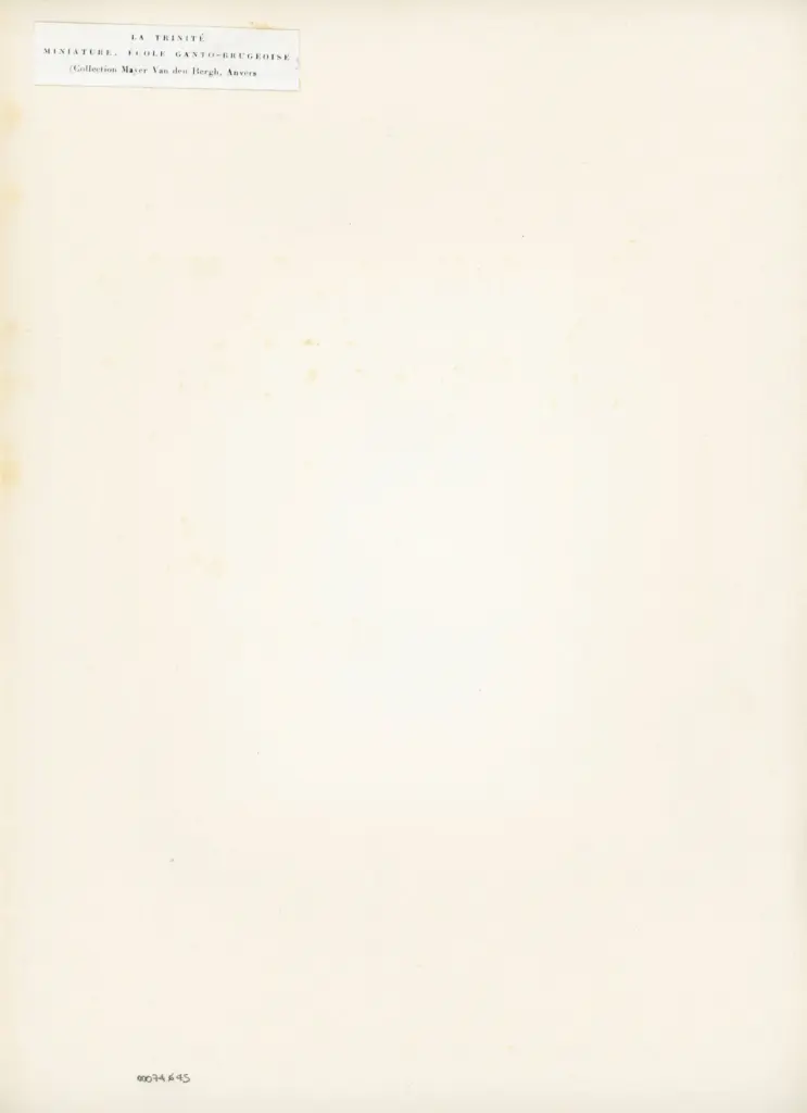 Anonimo , La Trinit&eacute;/ Miniature, &eacute;cole ganto-brugeoise (Collection Mayer Van den Bergh, Anvers. , retro