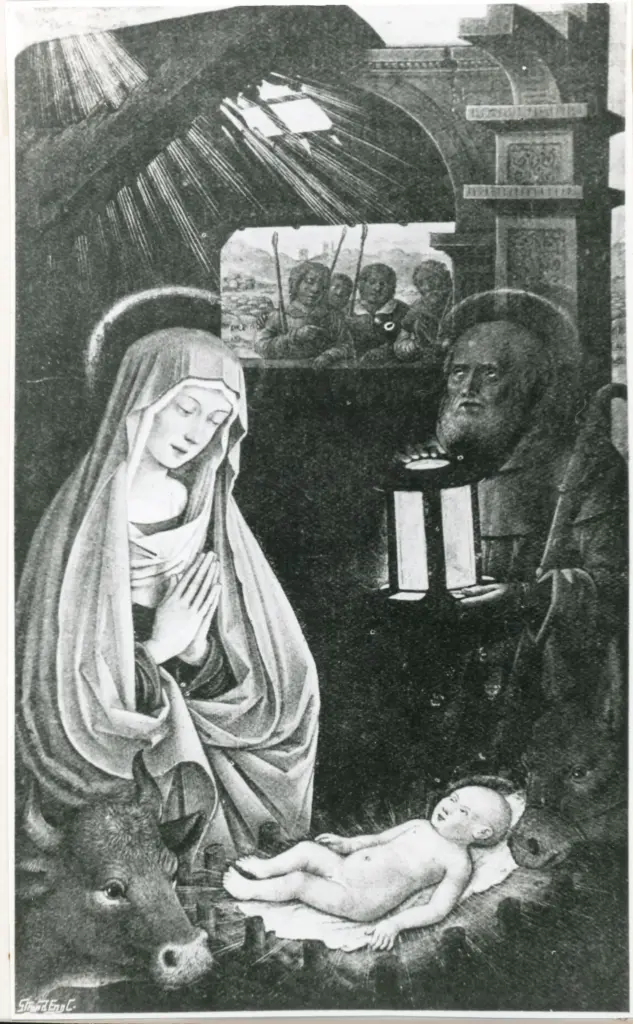 Bourdichon Jean , Nativit&agrave; di Ges&ugrave;, Storie dell'infanzia di Cristo, Maria Vergine, San Giuseppe, Ges&ugrave; Bambino