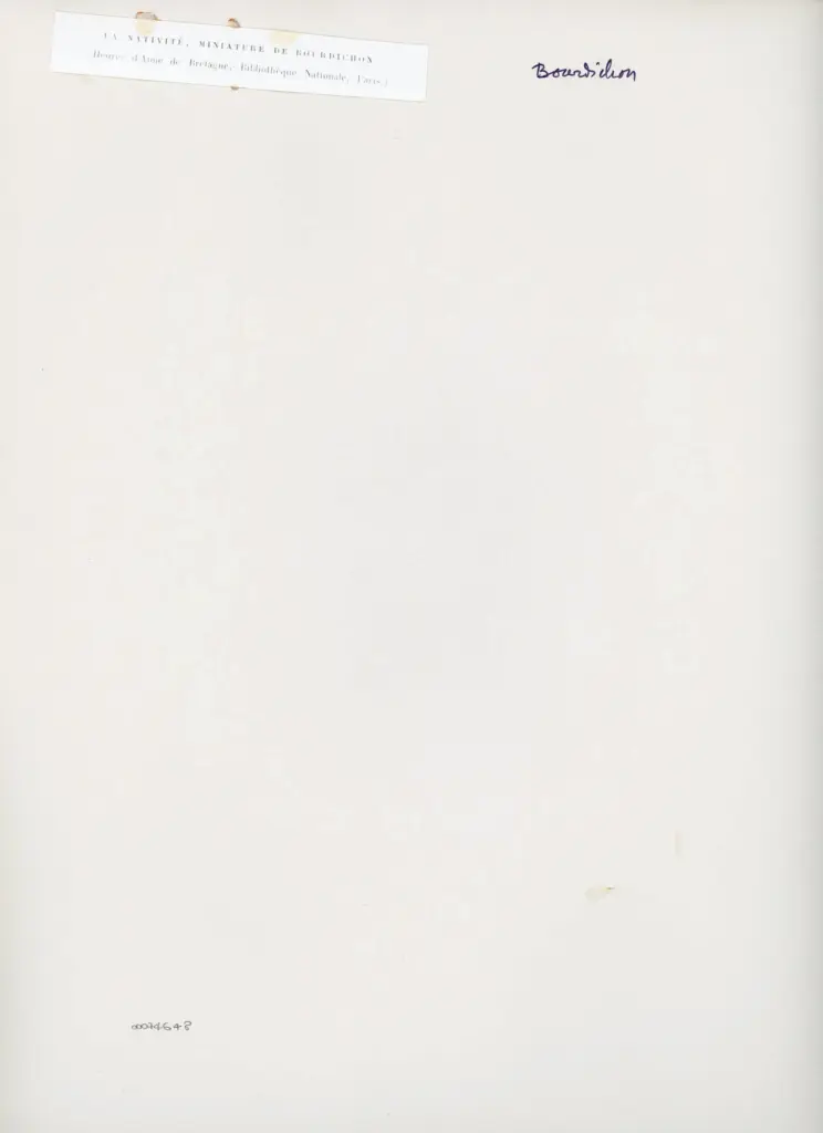 Anonimo , La Nativité, miniature de Bourdichon/ (Heures d'Anne de Bretagne, Bibliothèque Nationale, Paris.) , retro